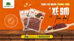 Trâu Xé Muối Trứng Kiến: Xé sợi mềm dai